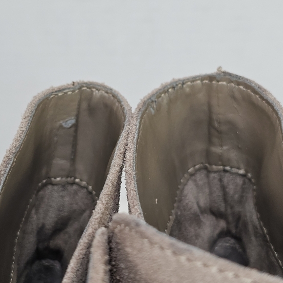 BCBGeneration Beige Tan Genuine Leather Suede Heeled Boots Booties - Picture 11 of 11